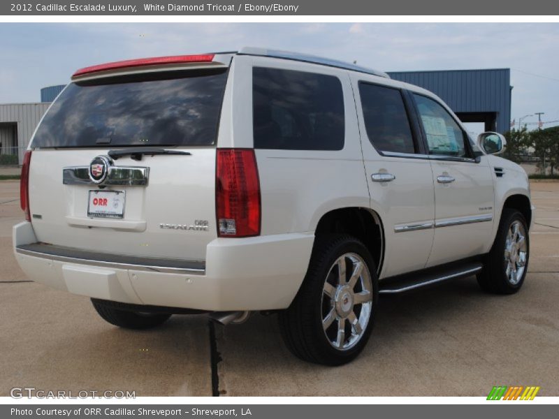 White Diamond Tricoat / Ebony/Ebony 2012 Cadillac Escalade Luxury