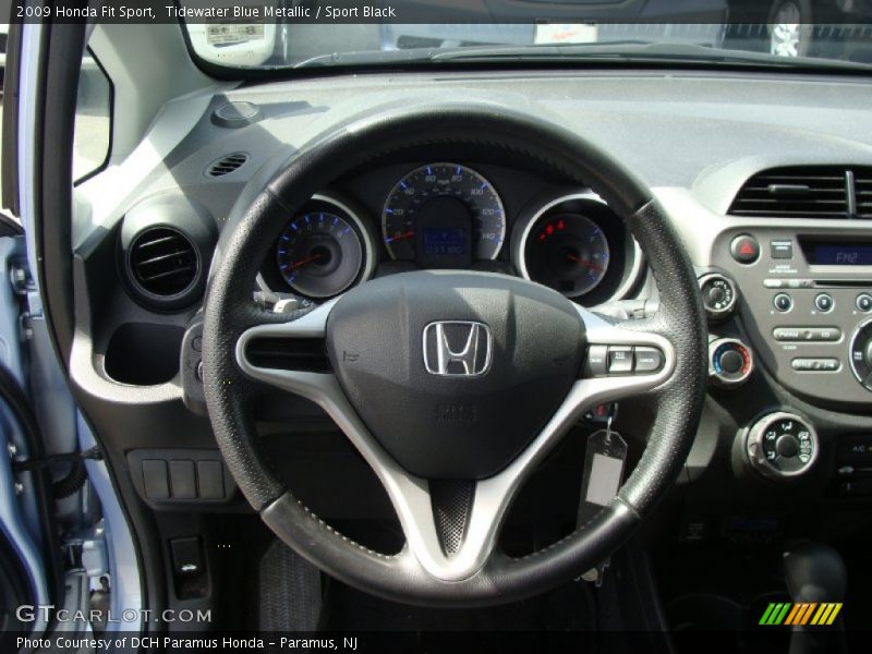Tidewater Blue Metallic / Sport Black 2009 Honda Fit Sport
