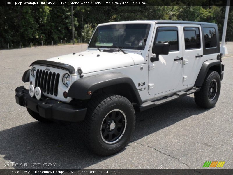 Stone White / Dark Slate Gray/Med Slate Gray 2008 Jeep Wrangler Unlimited X 4x4