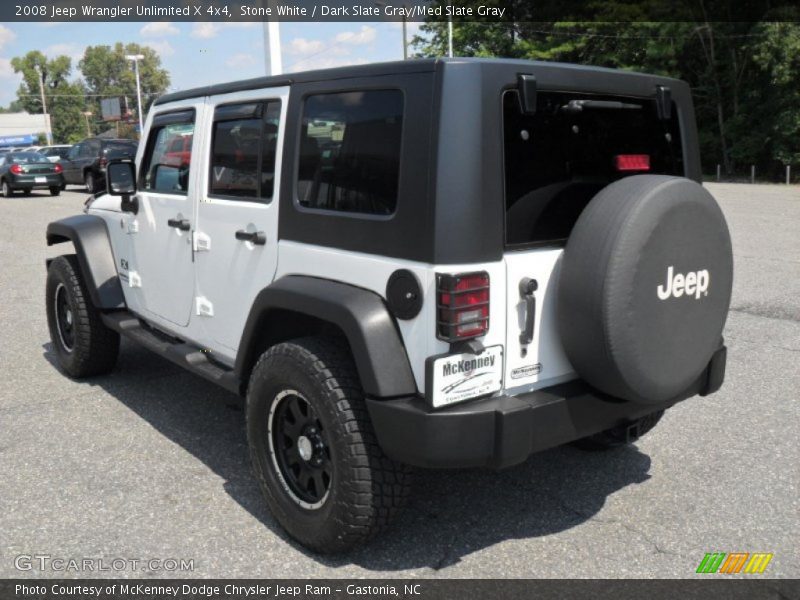 Stone White / Dark Slate Gray/Med Slate Gray 2008 Jeep Wrangler Unlimited X 4x4