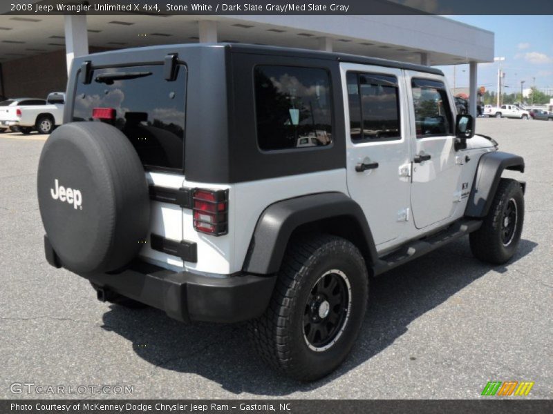 Stone White / Dark Slate Gray/Med Slate Gray 2008 Jeep Wrangler Unlimited X 4x4