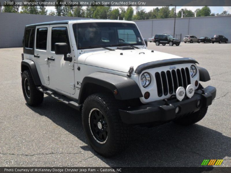 Stone White / Dark Slate Gray/Med Slate Gray 2008 Jeep Wrangler Unlimited X 4x4