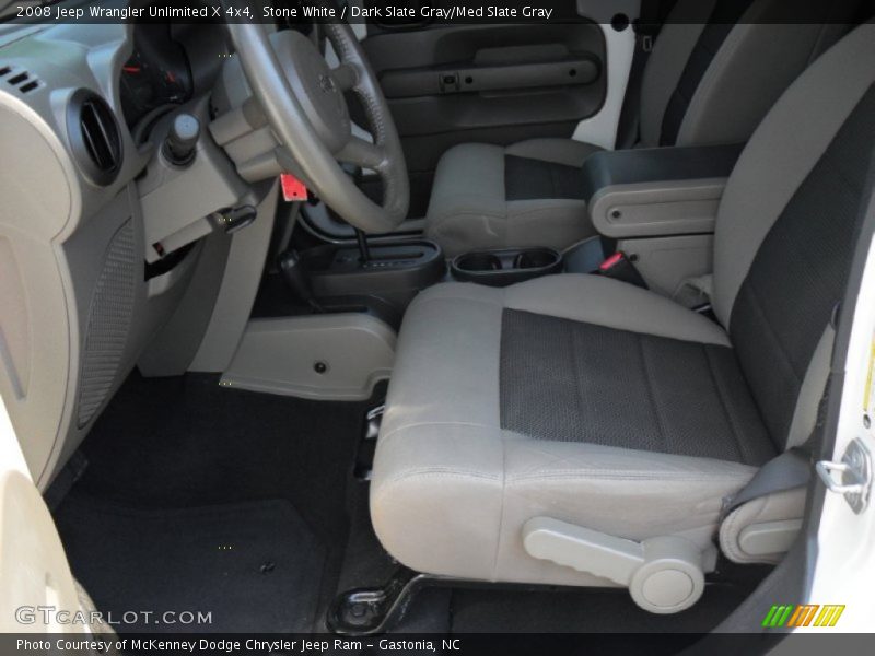 Stone White / Dark Slate Gray/Med Slate Gray 2008 Jeep Wrangler Unlimited X 4x4