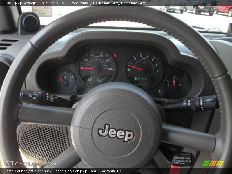 Stone White / Dark Slate Gray/Med Slate Gray 2008 Jeep Wrangler Unlimited X 4x4