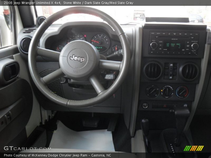Stone White / Dark Slate Gray/Med Slate Gray 2008 Jeep Wrangler Unlimited X 4x4