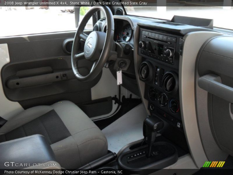 Stone White / Dark Slate Gray/Med Slate Gray 2008 Jeep Wrangler Unlimited X 4x4
