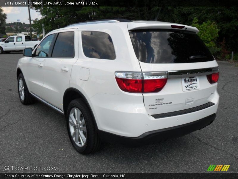 Stone White / Black 2012 Dodge Durango Crew AWD