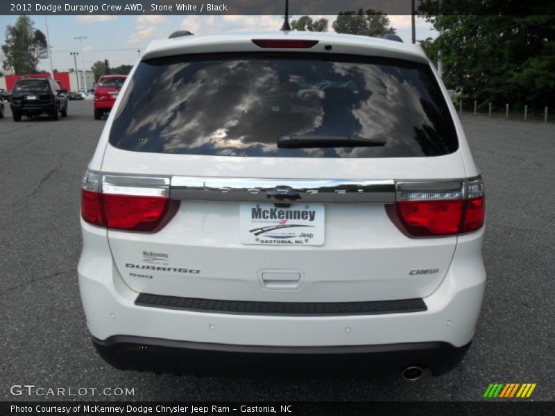 Stone White / Black 2012 Dodge Durango Crew AWD