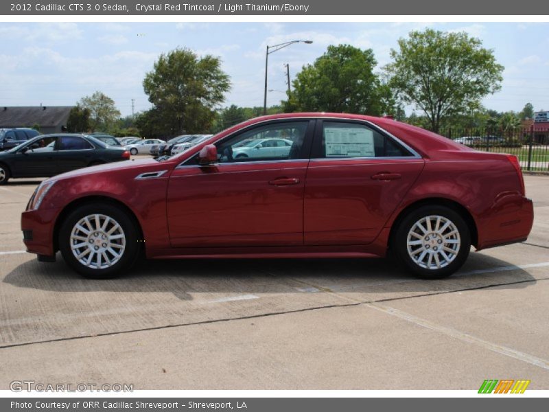 Crystal Red Tintcoat / Light Titanium/Ebony 2012 Cadillac CTS 3.0 Sedan