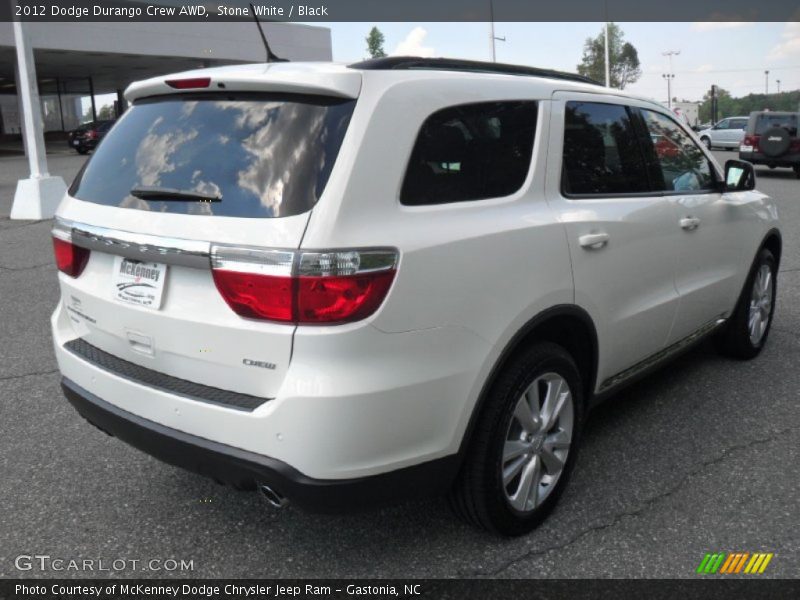Stone White / Black 2012 Dodge Durango Crew AWD