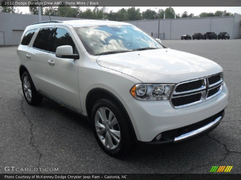 Stone White / Black 2012 Dodge Durango Crew AWD