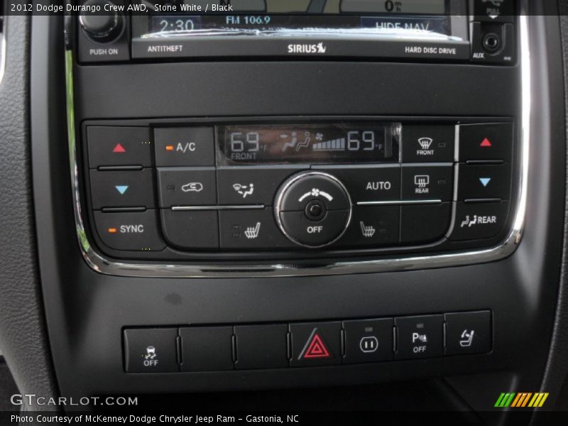 Controls of 2012 Durango Crew AWD