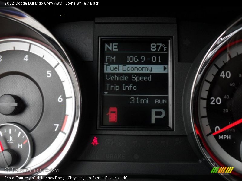 Stone White / Black 2012 Dodge Durango Crew AWD