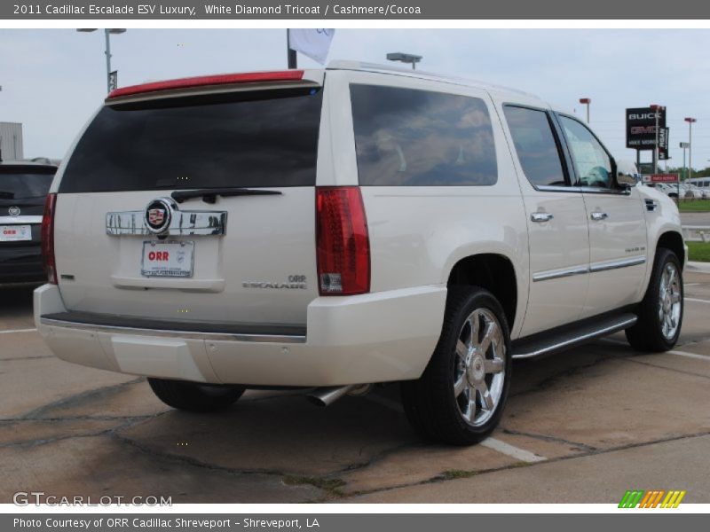 White Diamond Tricoat / Cashmere/Cocoa 2011 Cadillac Escalade ESV Luxury