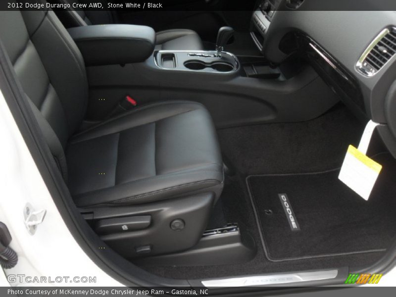 Stone White / Black 2012 Dodge Durango Crew AWD