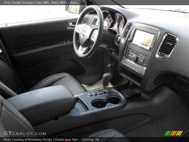 Stone White / Black 2012 Dodge Durango Crew AWD