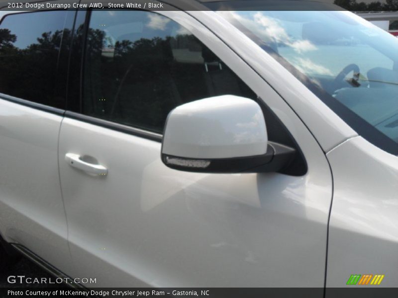 Stone White / Black 2012 Dodge Durango Crew AWD