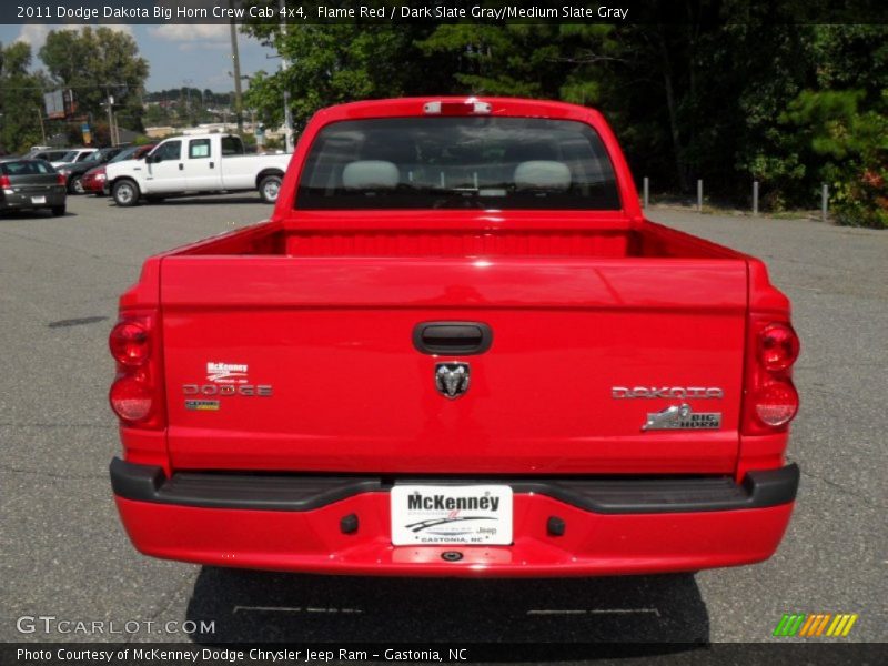 Flame Red / Dark Slate Gray/Medium Slate Gray 2011 Dodge Dakota Big Horn Crew Cab 4x4