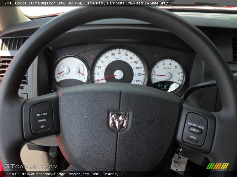Flame Red / Dark Slate Gray/Medium Slate Gray 2011 Dodge Dakota Big Horn Crew Cab 4x4