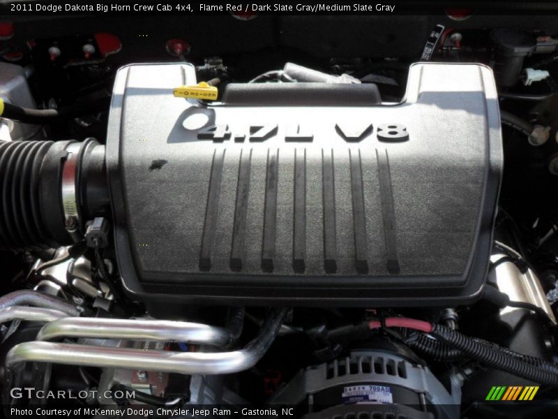 Flame Red / Dark Slate Gray/Medium Slate Gray 2011 Dodge Dakota Big Horn Crew Cab 4x4