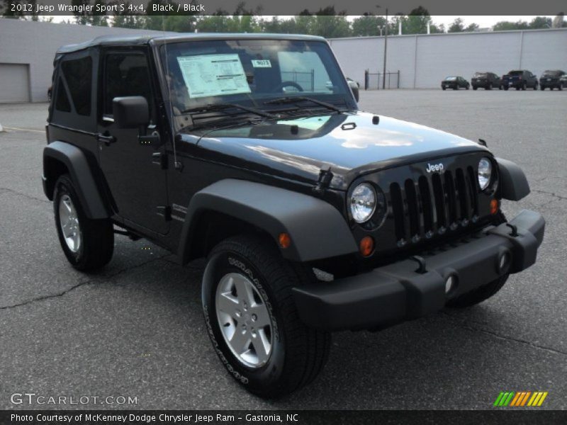 Black / Black 2012 Jeep Wrangler Sport S 4x4