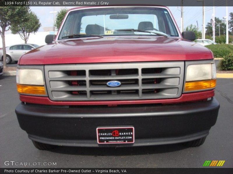 Electric Red Metallic / Grey 1994 Ford F150 XL Regular Cab