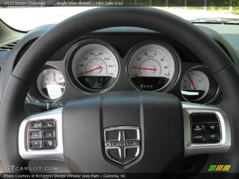Bright Silver Metallic / Dark Slate Gray 2012 Dodge Challenger SXT
