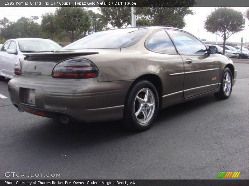 Topaz Gold Metallic / Dark Taupe 1999 Pontiac Grand Prix GTP Coupe