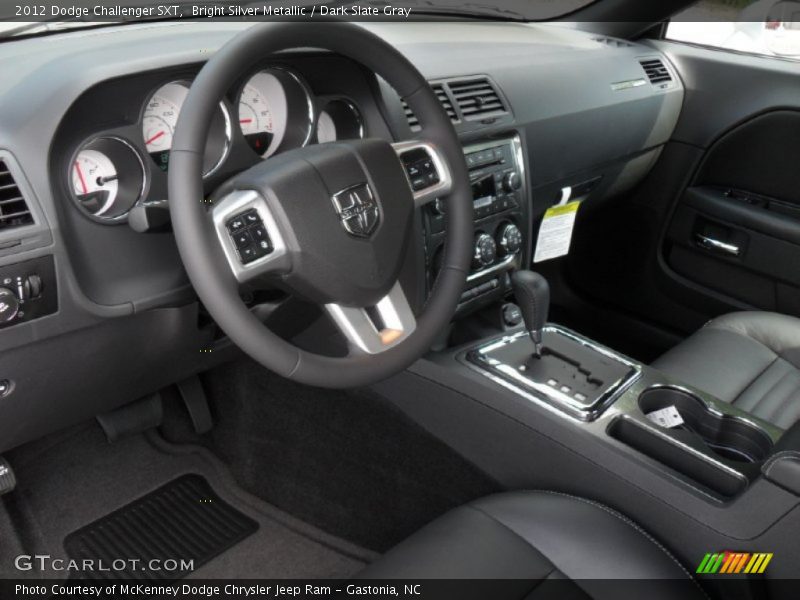 Bright Silver Metallic / Dark Slate Gray 2012 Dodge Challenger SXT