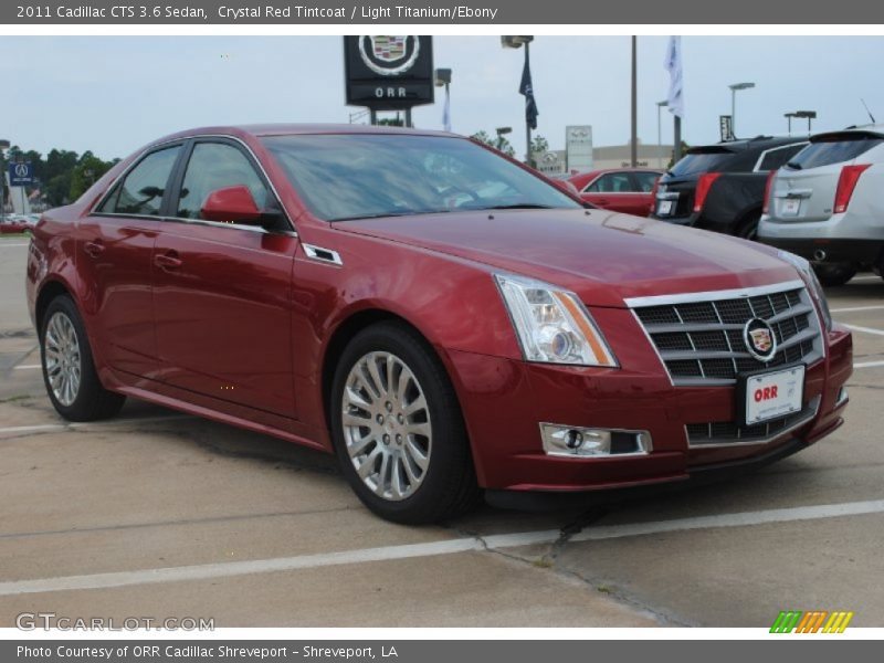 Crystal Red Tintcoat / Light Titanium/Ebony 2011 Cadillac CTS 3.6 Sedan