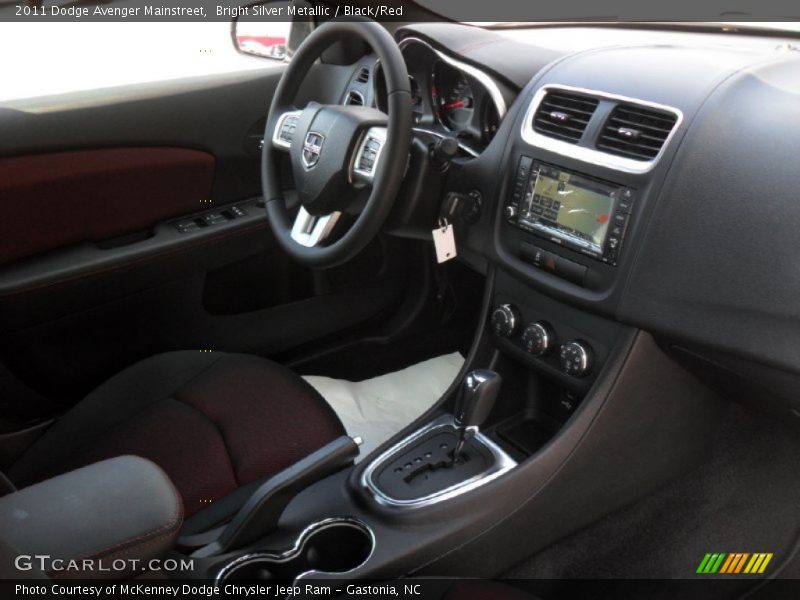 Bright Silver Metallic / Black/Red 2011 Dodge Avenger Mainstreet