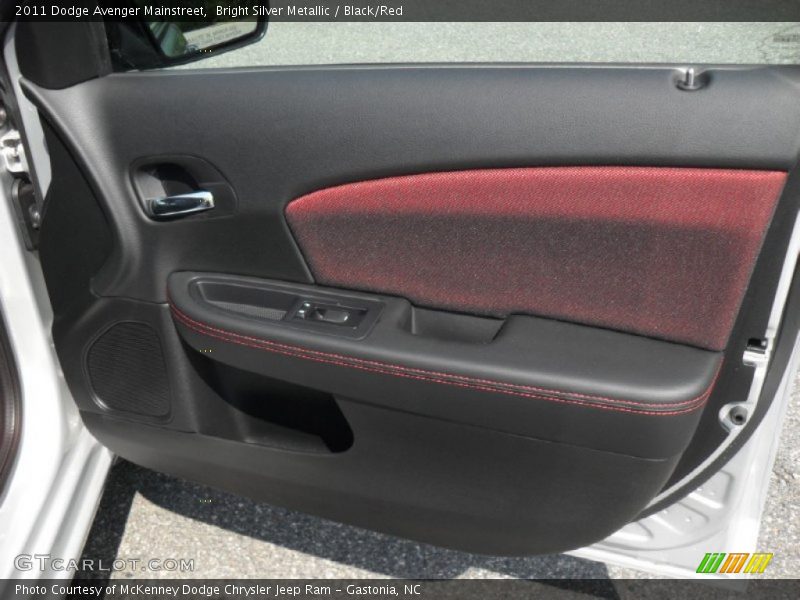 Bright Silver Metallic / Black/Red 2011 Dodge Avenger Mainstreet