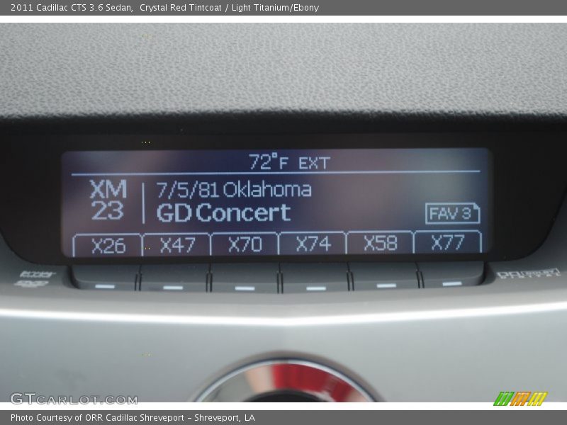 Crystal Red Tintcoat / Light Titanium/Ebony 2011 Cadillac CTS 3.6 Sedan