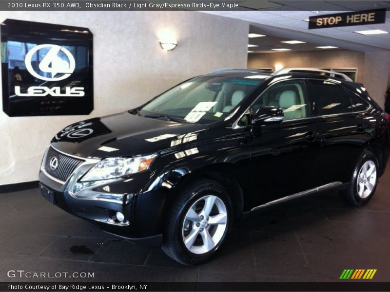 Obsidian Black / Light Gray/Espresso Birds-Eye Maple 2010 Lexus RX 350 AWD