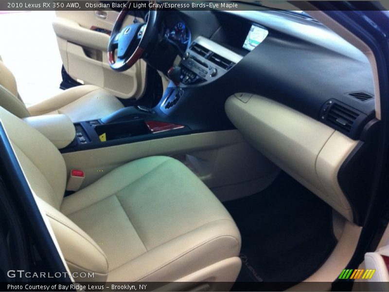 Obsidian Black / Light Gray/Espresso Birds-Eye Maple 2010 Lexus RX 350 AWD