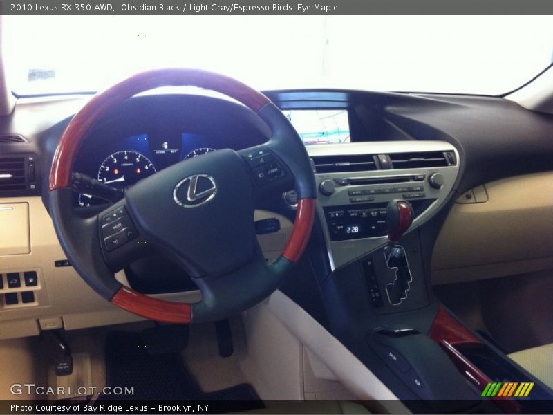 Obsidian Black / Light Gray/Espresso Birds-Eye Maple 2010 Lexus RX 350 AWD