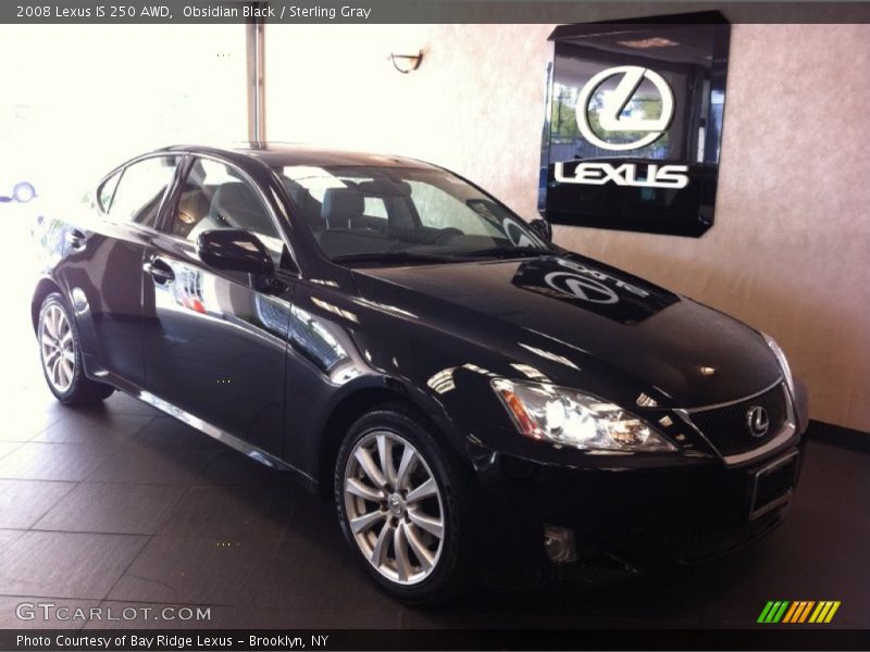 Obsidian Black / Sterling Gray 2008 Lexus IS 250 AWD