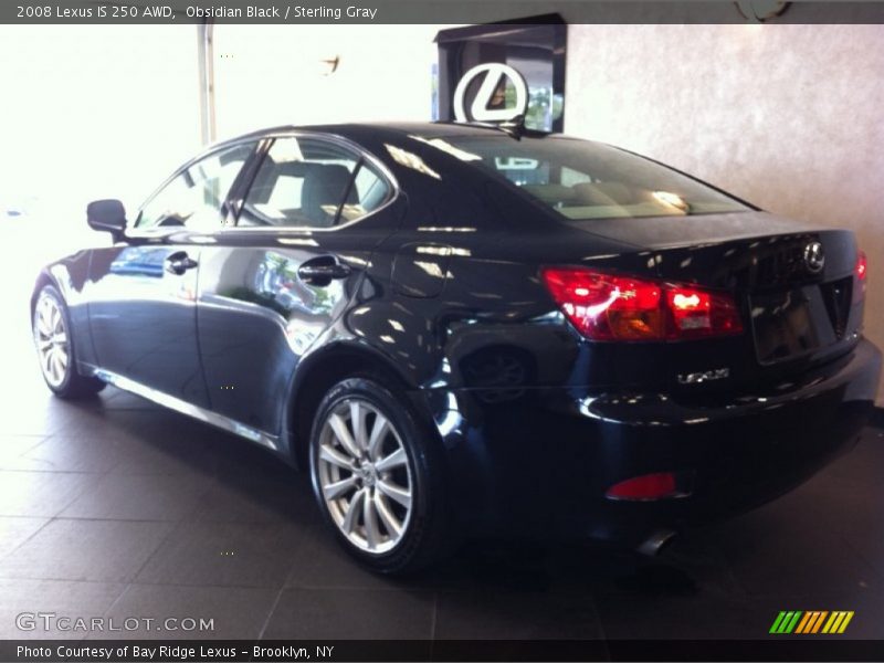 Obsidian Black / Sterling Gray 2008 Lexus IS 250 AWD
