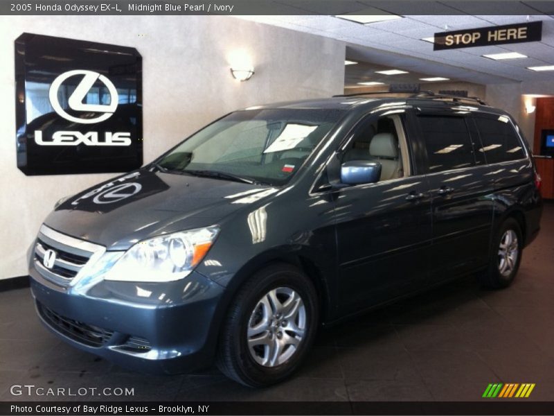 Midnight Blue Pearl / Ivory 2005 Honda Odyssey EX-L