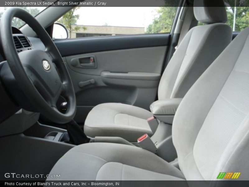 Bright Silver Metallic / Gray 2009 Kia Spectra LX Sedan