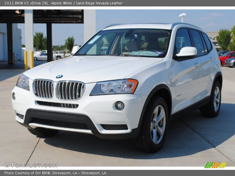 Alpine White / Sand Beige Nevada Leather 2011 BMW X3 xDrive 28i
