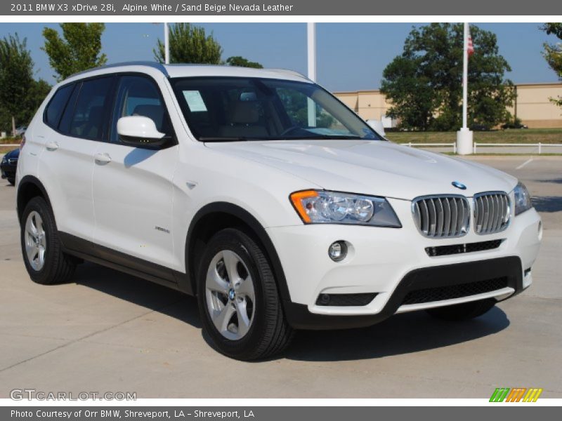 Alpine White / Sand Beige Nevada Leather 2011 BMW X3 xDrive 28i