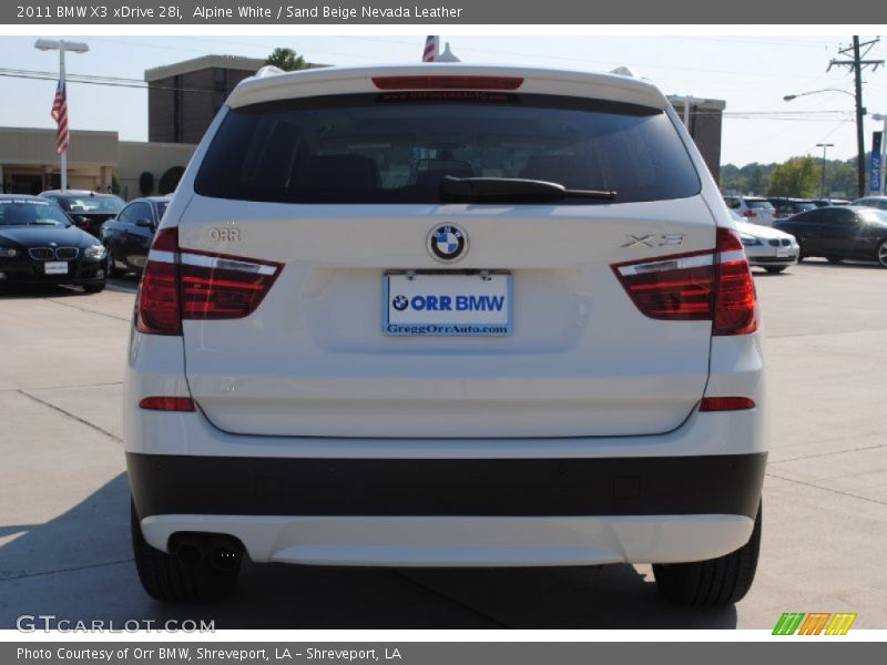 Alpine White / Sand Beige Nevada Leather 2011 BMW X3 xDrive 28i