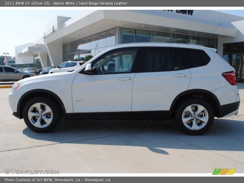 Alpine White / Sand Beige Nevada Leather 2011 BMW X3 xDrive 28i
