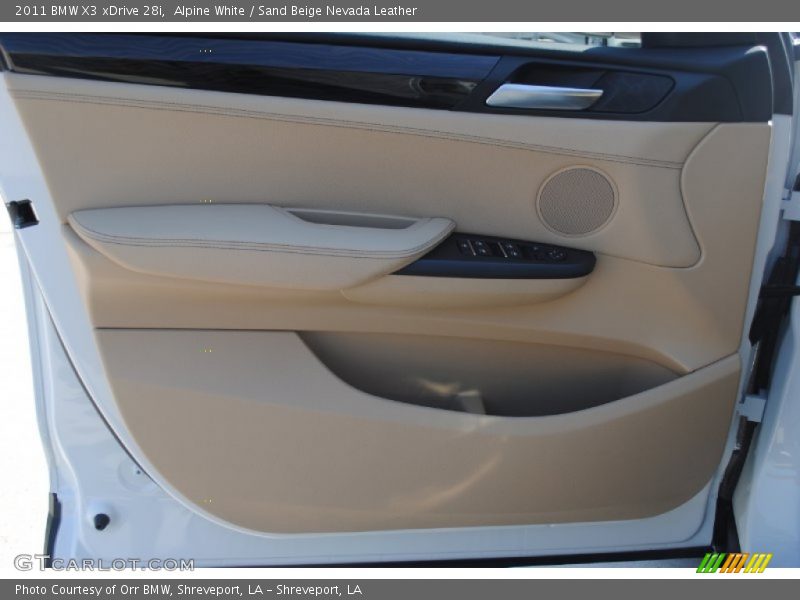 Alpine White / Sand Beige Nevada Leather 2011 BMW X3 xDrive 28i