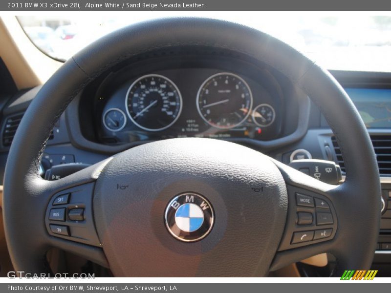 Alpine White / Sand Beige Nevada Leather 2011 BMW X3 xDrive 28i
