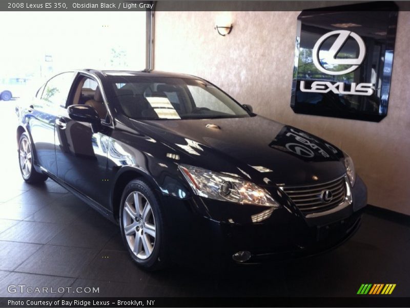 Obsidian Black / Light Gray 2008 Lexus ES 350