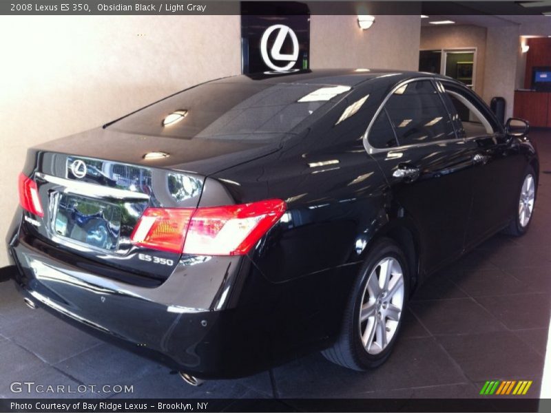 Obsidian Black / Light Gray 2008 Lexus ES 350