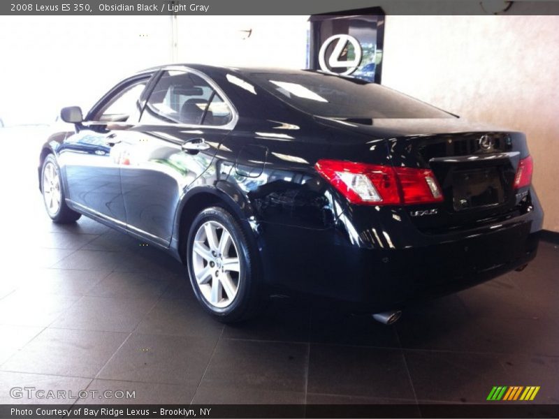Obsidian Black / Light Gray 2008 Lexus ES 350