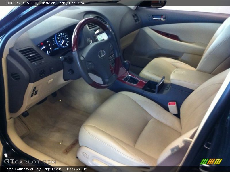 Obsidian Black / Light Gray 2008 Lexus ES 350